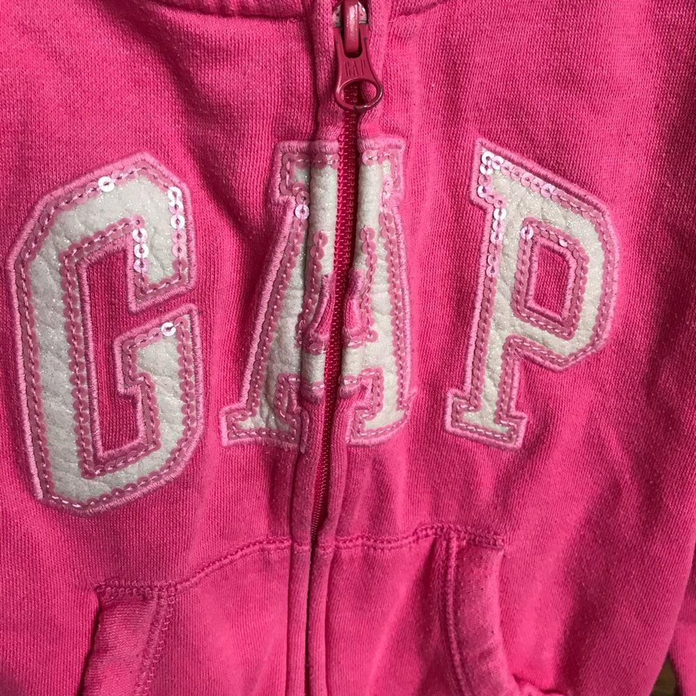 GAP Girl Pink Hoodie Sweater- XS. Good condition - Picture 2 of 8